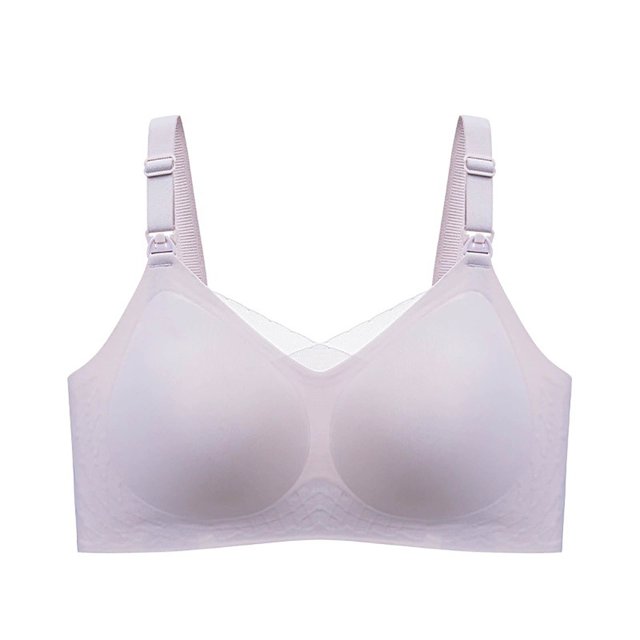Women's Seamless Full Coverage Wireless Bra - Soft Support Seamless Underwear for Daily Wear