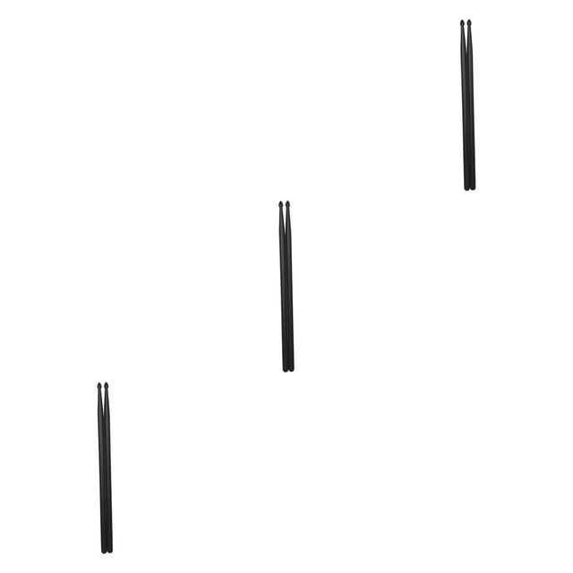QualitChoice Baguettes de Batterie en Nylon Baguette de Batterie à Forte Élasticité Haute Robustesse Incassable Poignées d'Instrument de Musique en Forme de Goutte Noir Ensemble de 3