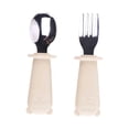 thumbnail image 2 of BKER Stainless Steel Fork Spoon Set With Silicone Handle Durable Tableware For Kitchen Dining Camping Travel Picnic BBQ Party, 2 of 4