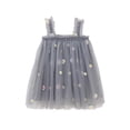 thumbnail image 2 of JDQJBZ Robe Sans Manches pour Filles, Tutu en Maille à Fleurs Brodées, Tenue de Fête pour 1 à 7 Ans, 2 of 5