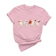 thumbnail image 2 of Cadeaux de la Saint-Valentin T-shirt Décontracté à Manches Courtes et Col Rond pour Femmes avec Imprimé Arbre de Noël, 2 of 6