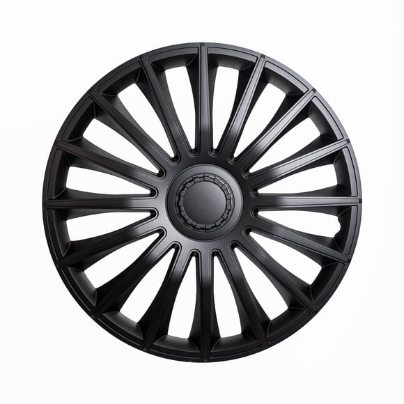 Alpena Austin Enjoliveurs de Roue Noirs – Ensemble de 4, Enjoliveurs de Fabrication Européenne – Ajustement Universel de 15 Pouces