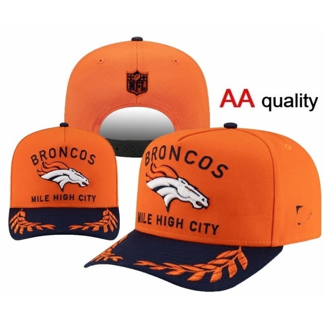 Casquette de Baseball Unisexe Ajustable Denver Broncos, Casquette Incurvée en Coton d'Équipe de Football, Casquette Hip-Hop Tendance, Casquette de Sport