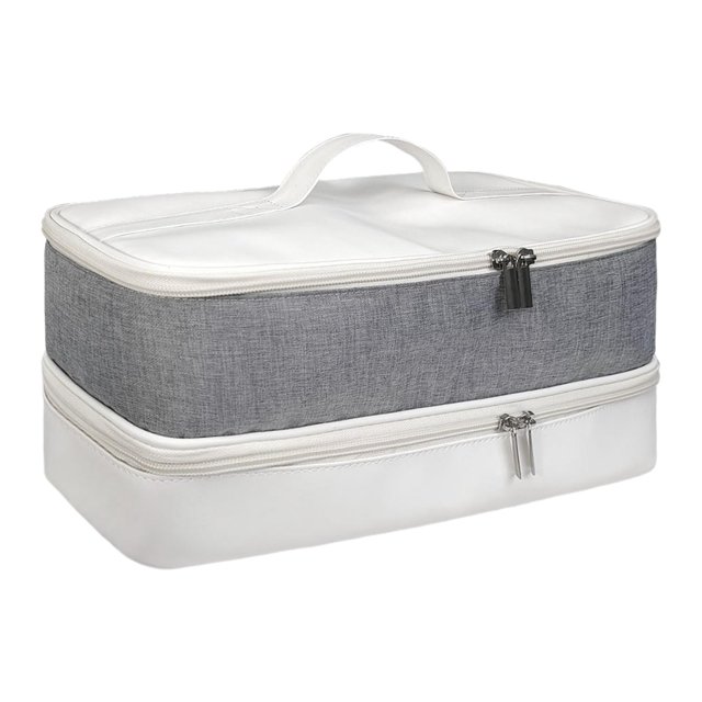 Yinanstore Double Couche Transport Cas Cheveux Accessoires Outils Compartiments Sac de Rangement Oxford Tissu Multifonctions Outils de Cheveux Sac de Voyage