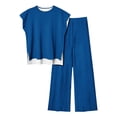 thumbnail image 1 of Blouses pour Femmes Femmes Mode Décontracté Sans Manches devant Court Dos Long Haut Sans Manches et Ensemble Pantalon, 1 of 1