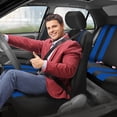 thumbnail image 2 of FH Group Universal Fit Striped Cloth Car Seat Covers for Auto SUV VAN Airbag Compatible Full Set, 2 of 10