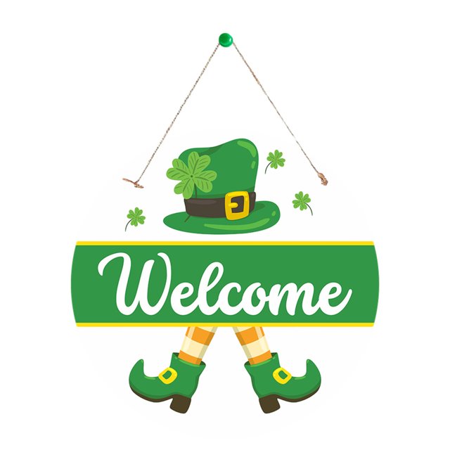 Birdeem St Patricks Day Welcome Door Sign St Patricks Day Door Decorations Saint Patricks Day Decorations for the Home- St Patricks Day Door Hanger Cottages St Patrick