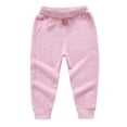 thumbnail image 4 of LSLJS Ensemble Automne Hiver pour Tout-Petits Garçons Filles, Bonbon, Couleur Unie, Chandail à Col Rond et Pantalon de Jogging ( Rose, 6-7 Ans ), 4 of 6