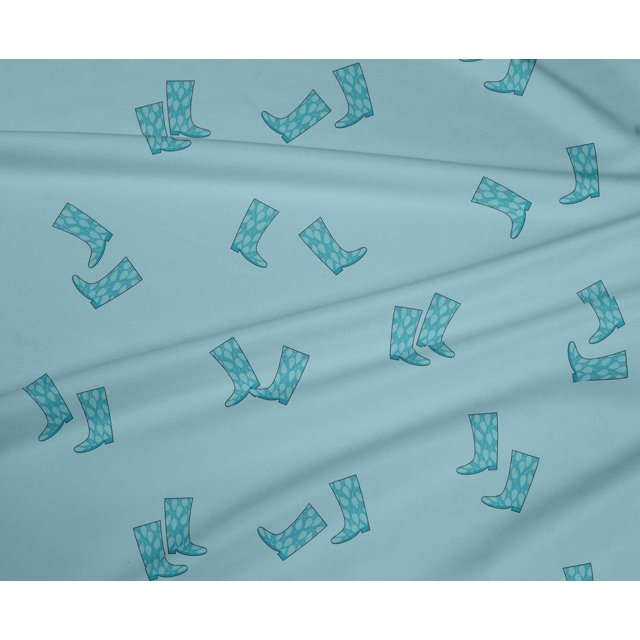 oneOone Polyester Lycra Fabric Boots Fashion Decor Fabric Printed BTY 56 Inch Wide