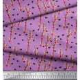 thumbnail image 3 of Soimoi Silk Fabric Leaves,Floral & Honey Bee Insects Printed Fabric 1 Yard 42 Inch Wide, 3 of 3