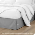 thumbnail image 2 of Bare Home Jupe de Lit Double Brossage - Premium 1800 Collection - Retombée de 15 Pouces - Lit Simple, Gris Pâle, 2 of 4