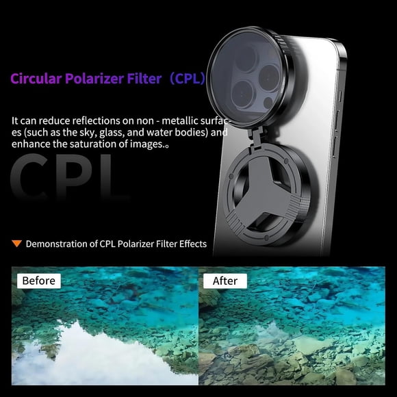 PEONAVET Filters Filters Safe Magnetic Mount with 52 Mm CPL and ND64 Filter