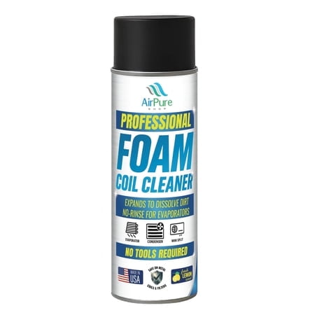 Vaporisateur Nettoyant Moussant pour Serpentins, Sans Rinçage pour Évaporateurs, Mousse Expansive pour Condenseurs et Mini-Fentes, Parfum Citron Frais, 18 oz (1)