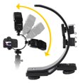 thumbnail image 4 of Support de Lampe Flash Double en Forme de C pour Caméra DV Caméscope Appareil Photo Reflex, 4 of 8