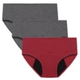 thumbnail image 1 of MeetoTime 3 Pack Womens Panties Stretchy Soft Full Coverage Briefs Comfortable Mid-Waist Underwear, 1 of 8