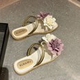 thumbnail image 4 of Sandals for Women Flower Flat Slippers High End Chic, 4 of 9