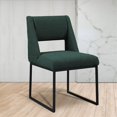 thumbnail image 2 of Meridian Furniture Jayce Green Boucle Fabric Dining Chair, 2 of 6