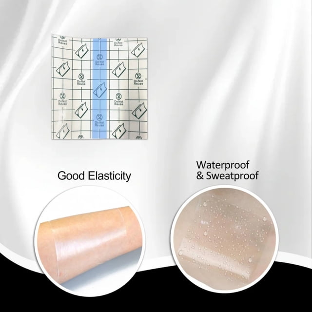 Transparent Adhesive Film Dressing 4x4"(10x10cm),Waterproof Clear Adhesive Bandage Wound Dressing for Wound Protection First Aid Post Surgical Care Abrasions Blisters,1Pcs