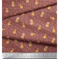 thumbnail image 2 of Soimoi Modal Satin Fabric Paw,Bone & Puppy Dog Decor Fabric Printed Yard 42 Inch Wide, 2 of 3