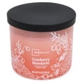 thumbnail image 2 of Mainstays 3-Wick Textured Wrapped Cranberry Mandarin Scented Candle, 14 oz, 2 of 5