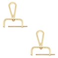 thumbnail image 2 of GUOOL 2 Pieces Snap Hook Swivel Clasp Detachable DIY Bag Strap Hardware Bag Buckle Light Gold, 2 of 9