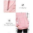 thumbnail image 3 of Womens Fuzzy Sherpa Hoodies Pullover Zip Fleece Sweatshirt Outwear, 3 of 7