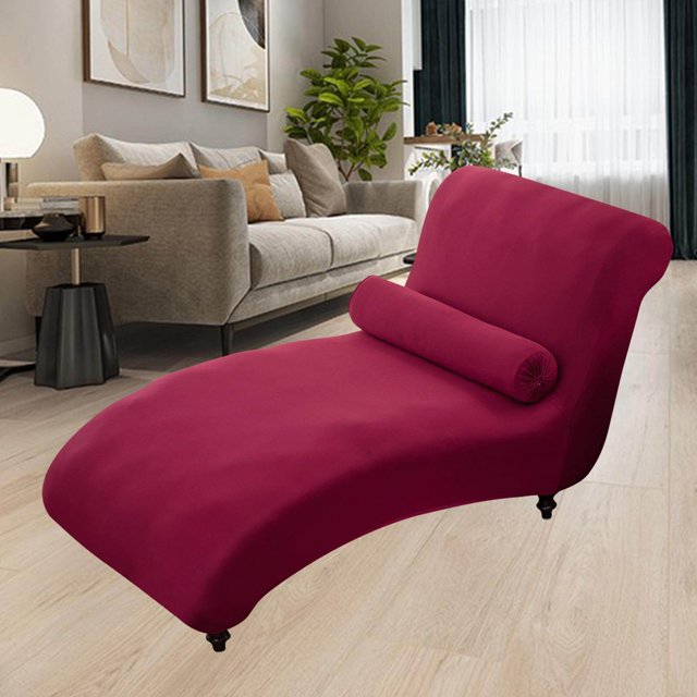 Housses de Chaise Longue Housses de Chaise d'Intérieur Housse pour Salon Chambre Rouge Vin