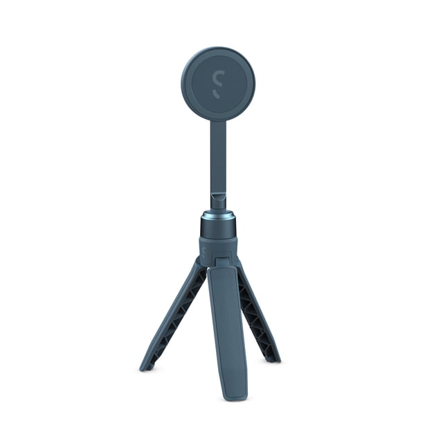Shiftcam SnapStand Mini - Trépied Blue Jay et Poignée Vidéo en Bleu avec Pattes Texturées Pliables et Support Magnétique pour une Installation Rapide, Conçu pour une Utilisation stable sur Table et à la Main, Idéal pour les Créateurs de Contenu en Déplacement.