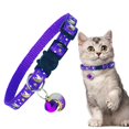 thumbnail image 1 of Breakaway Cat Collar,Cat Collars with Bell Moons Stars,Adjustable Cute Kitty Collars Safety Buckle Kitten Collar,Soft Polyester for Small Cats & Dogs,Cute Printed Collar with Charm Pendant, 1 of 4