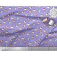 thumbnail image 3 of Soimoi Moss Georgette Fabric Triangle & Cow Cartoon Printed Fabric 1 Yard 42 Inch Wide, 3 of 3