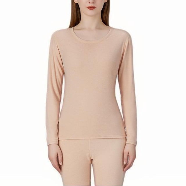 Wool And Silk Warm Underwear Set Autumn Clothes And Pants With Thick Velvet