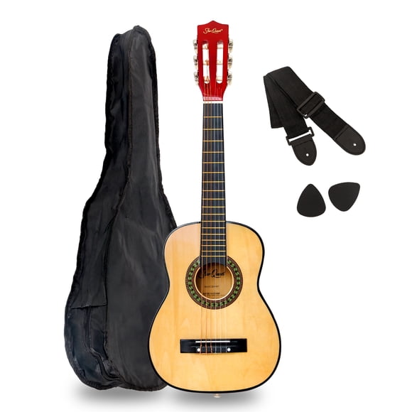 StarQuest SQ-CG30-NAT Guitare Acoustique Classique 30 Pouces pour Débutants – Corde en Nylon Format 1/2 avec Fini Naturel, Voyage Léger – Guitare de Départ pour Pratique et Leçons