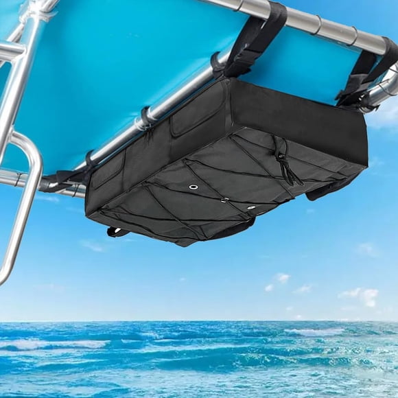 TROPOW T-Top Life Jacket Storage Bag – Waterproof 600D Oxford Fabric Boat Bag Holds Up to 6 Type II Life Jackets, Heavy-Duty T-Bag for Bimini Tops & T-Tops (35"x20"x6")