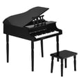 thumbnail image 1 of Costway 30-Key Classic Piano  Wood w/ Bench & Music Rack Black, 1 of 9