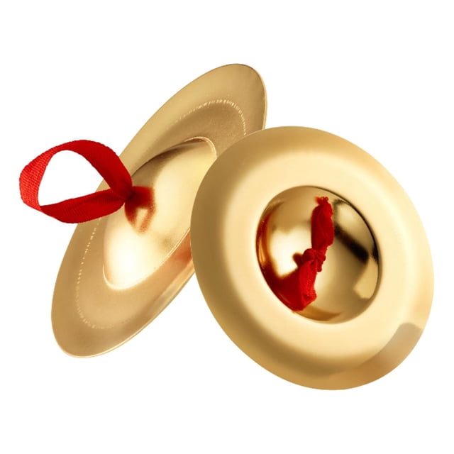 Cymbales à Main en Cuivre 1 Paire Diamètre 12 cm Mini Cymbales à Doigt de Percussion pour