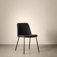 thumbnail image 3 of Bouclair Black Faux Leather and Metal Dining Chair, 3 of 10