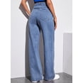 thumbnail image 2 of U.Vomade Jeans Taille Haute pour Femmes Jeans à Jambe Grand pour Dames, 2 of 6