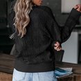 thumbnail image 4 of RKSTN Sweaters for Women Deep V-neck Wrap Sweater Long-sleeved Crochet Pullover Fall Sweaters, 4 of 7