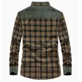 thumbnail image 3 of Meichang Mens Fleece Jacket Plus Size Plaid Winter Jacket Fall Button Down Shirt Jacket Classic Fit Long Sleeve Coat Jacket, 3 of 8
