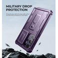 thumbnail image 4 of Dexnor for Samsung Galaxy S24 Ultra Case with Built-in Slide Camera Cover & Screen Protector & Kickstand, Shockproof Rugged Case Full-Body Bumper Protective Cover for Galaxy S24 Ultra 2024, Purple, 4 of 7
