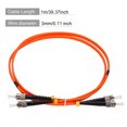 thumbnail image 2 of Unique Bargains 1 Meter 3.2Ft Fiber Patch Cable Multimode Duplex ST-ST OM1 LSZH Fiber Optic Jumper Orange For Optical Fiber 1Pcs, 2 of 6
