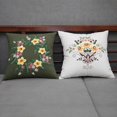 thumbnail image 4 of ziyahi Semi-Finished Embroidery Pillow Covers Kit Sewing Craft for Sofa green, 4 of 9