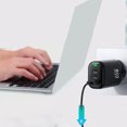 thumbnail image 2 of Usb C To Usb C Fast Charging Cable 65W Gan Charger Usb C Fast Charger Pd 3.0 Charger Foldable Wall Charger Compatible for Cell Phones Tablets Laptops Headphones, 2 of 5
