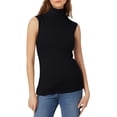 thumbnail image 1 of Women's Solid Color Sleeveless Turtleneck Vest - Lightweight Base Layer - Nylon Spandex - S-XXXL, 1 of 3