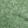 thumbnail image 1 of oneOone Cotton Silk Green Fabric Sea Sewing Craft Projects Fabric Prints By Yard 42 Inch Wide, 1 of 4