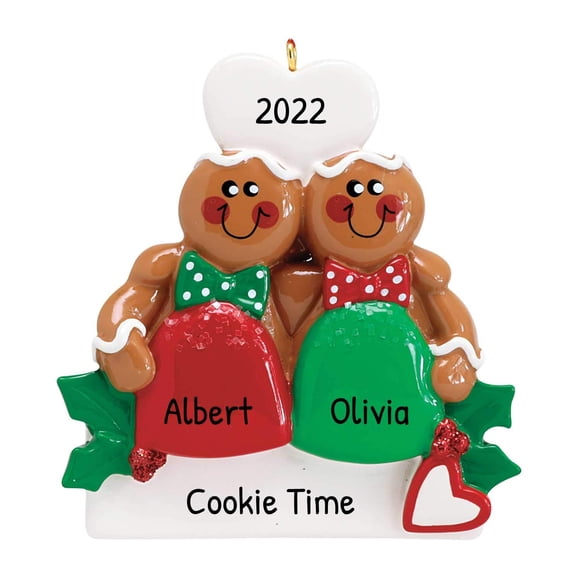 Ornaments by Elves Personalized Couple Ornament 2024 - Gumdrop Gingerbread Tree Ornaments Our First Christmas Together Ornament 2024 Gingerbread Man