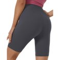 thumbnail image 4 of Women High Waist Yoga Shorts Polyester Stretchy for Workout and Running, 4 of 4