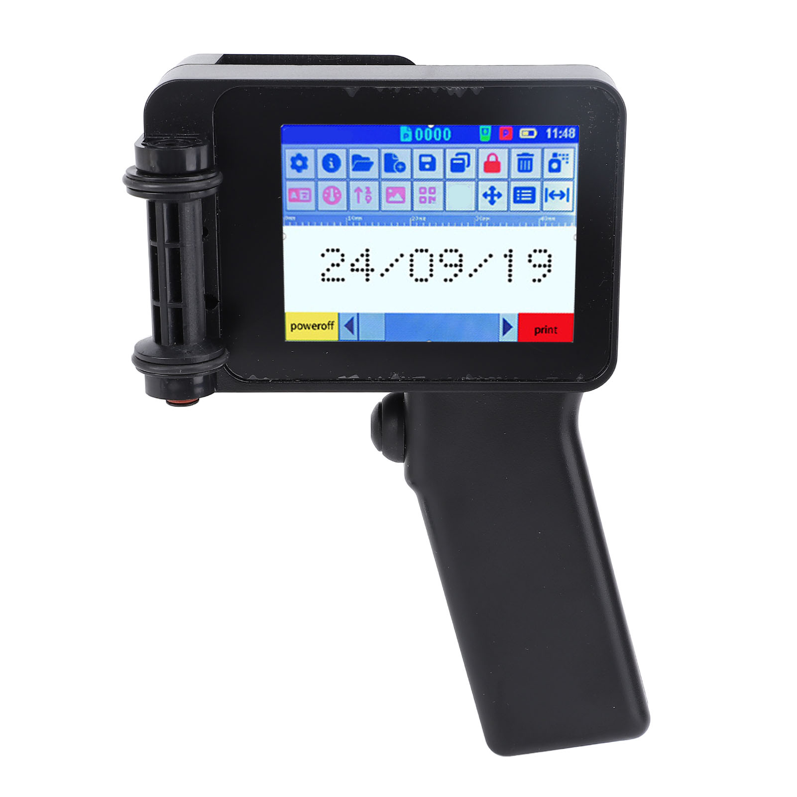 Handheld Inkjet Printer , Multi Language Handheld Inkjet Printer 2-12.7mm Height Adjustable 4 Core CPU  for QR Code
