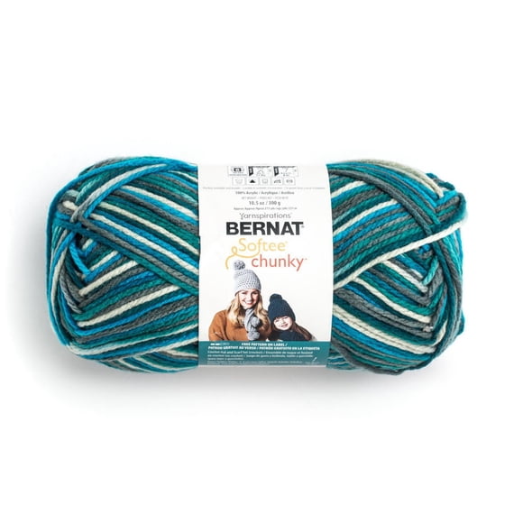 Bernat® Softee® Chunky™ Ombre Yarn, Acrylic #6 Super Bulky, 2.8oz/80g, 77 Yards