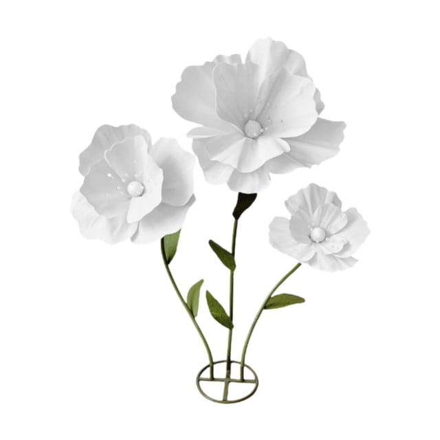 GUOOL Wedding Giant Flowers for Decoration with Standing Base for Birthday Parties White